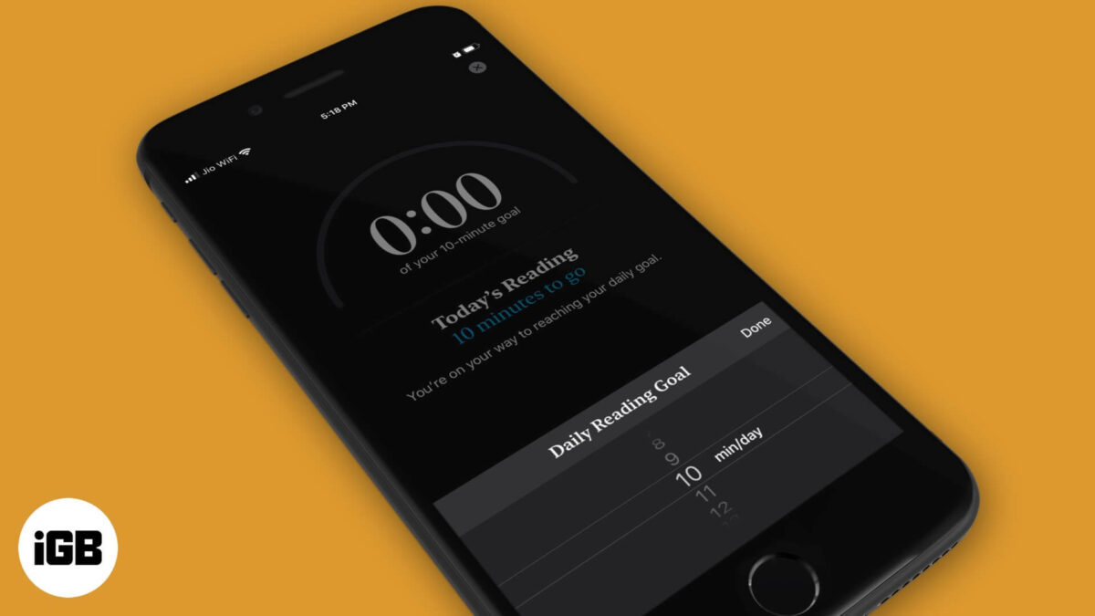 How to set reading goals in apple books on iphone and ipad