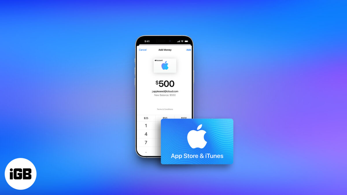 Redeem your apple gift card or app store card