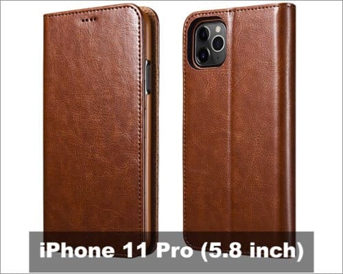 icarercase faux leather case for iphone 11 pro