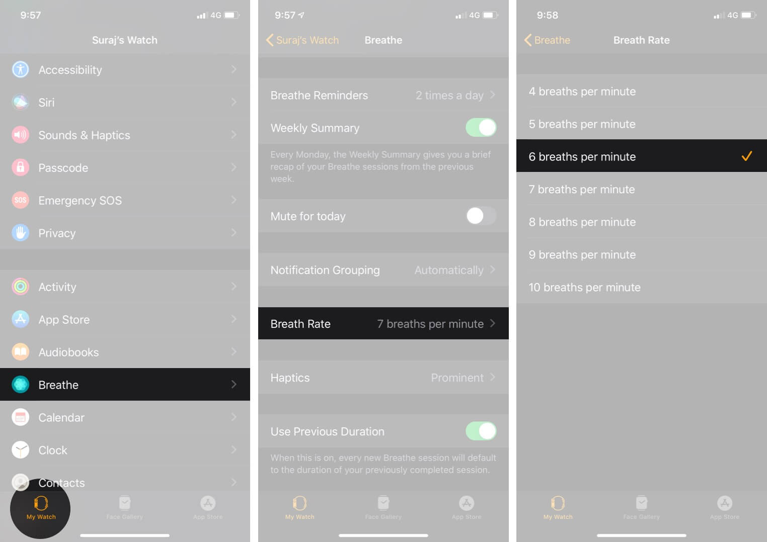 How to Change Breathe Session Time on Apple Watch - 15
