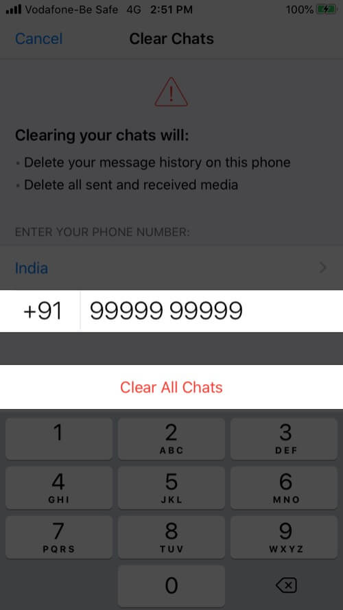 Clear All Chats to Clear Storage Space on iPhone