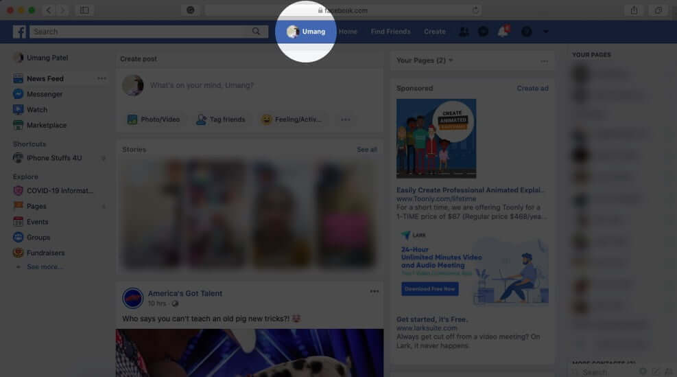 How to Add a Temporary Facebook Profile Picture on iPhone and web - 53