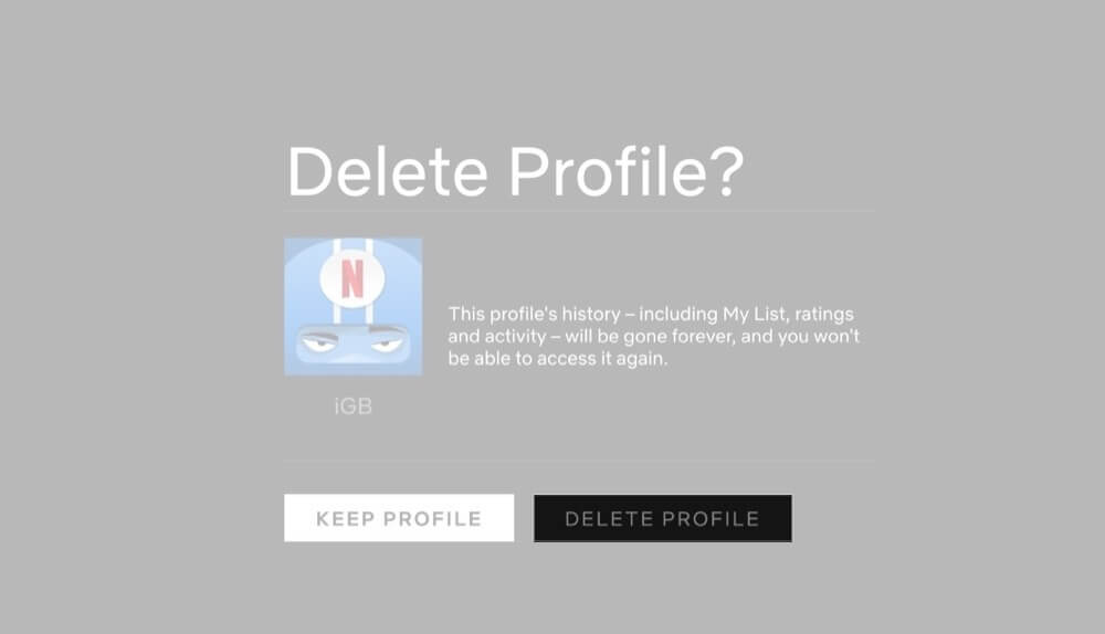 Delete a Netflix Profile on Mac