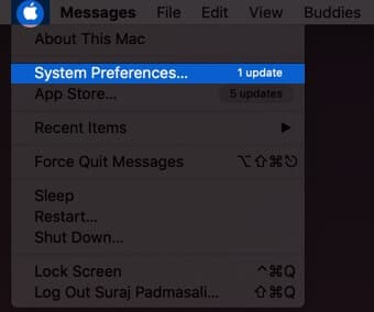 Launch System Preferences on Mac