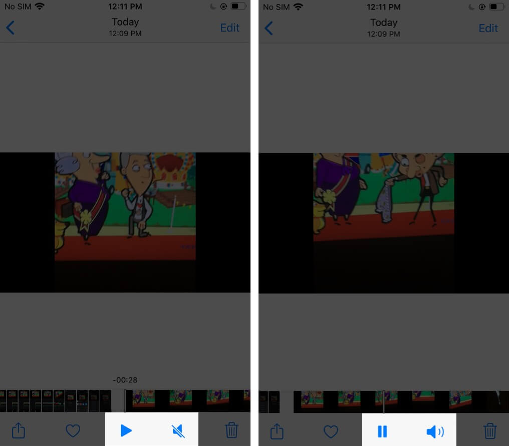 Play your Edited Video and Check Sound on iPhone