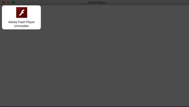 Run Adobe Flash Player Uninstaller on Mac