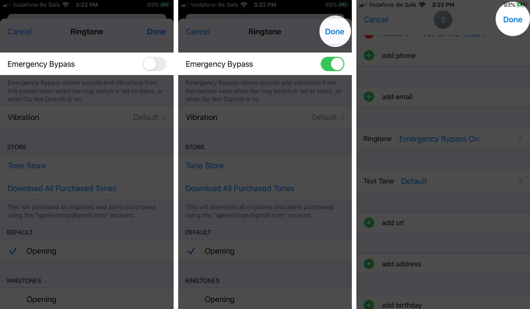 Turn ON Emergency Bypass for Phone Calls on iPhone or iPad