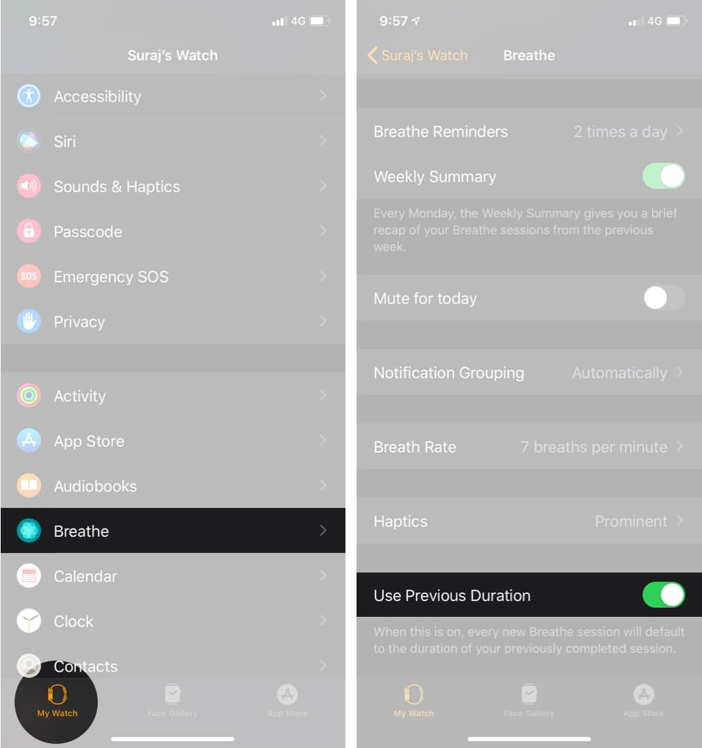 How to Change Breathe Session Time on Apple Watch - 51