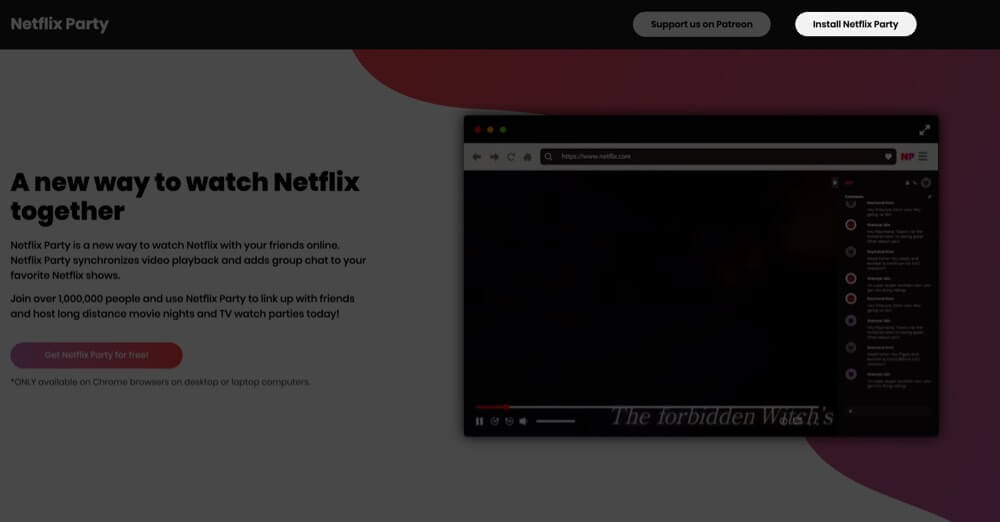 Click on Install Netflix Party