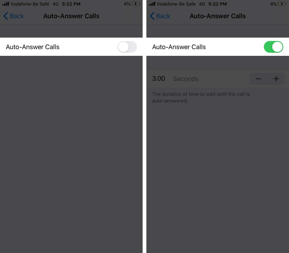 Enable Auto Answer Calls on iPhone