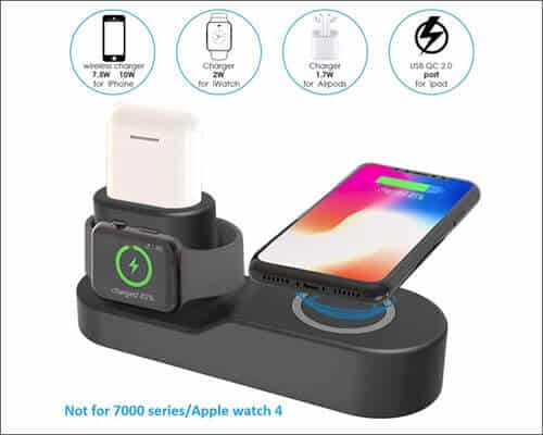 Milletech Wireless Charging Pad for iPhone, Apple Watch, AirPods