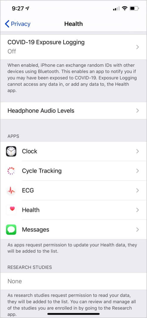 Turn On or Off COVID-19 Contact Tracing on iPhone