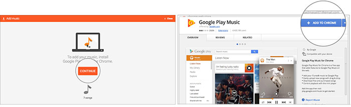 Add Google Plus Music extension to Chrome browser