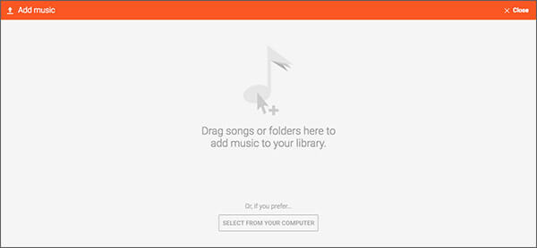 Drag and drop songs from the iTunes library in Google Play Music