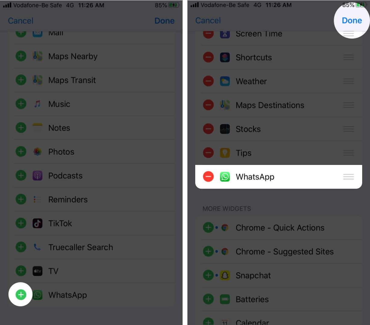 how to add whatsapp widget on iphone lock screen