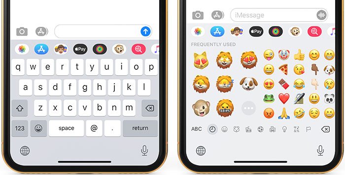 memoji on iphone and ipad keyboard