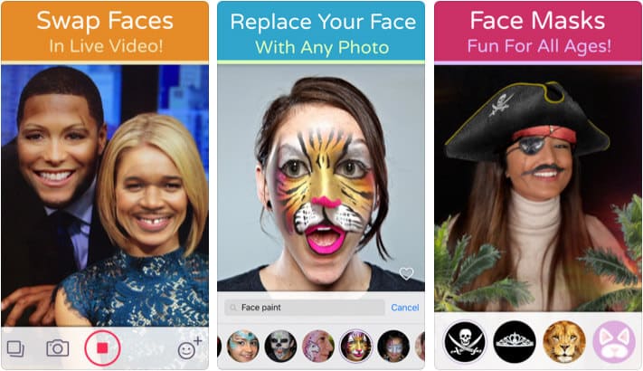 Face Swap Live Lite iPhone and iPad App Screenshot