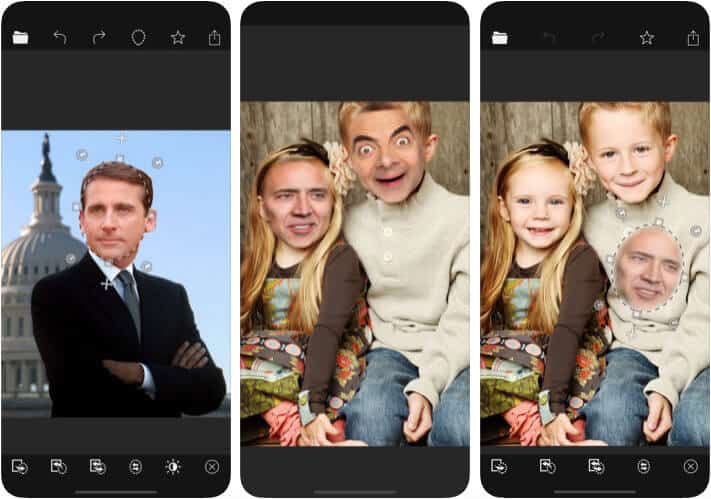 Faceover Lite Face Swap iPhone and iPad App Screenshot
