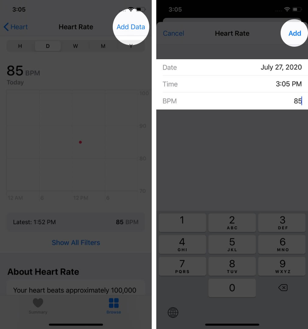 add your health information to health app on iphone