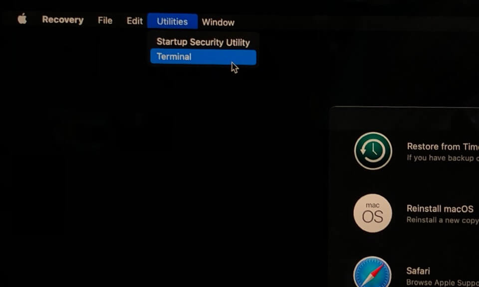 click on utilities and then click on terminal on mac