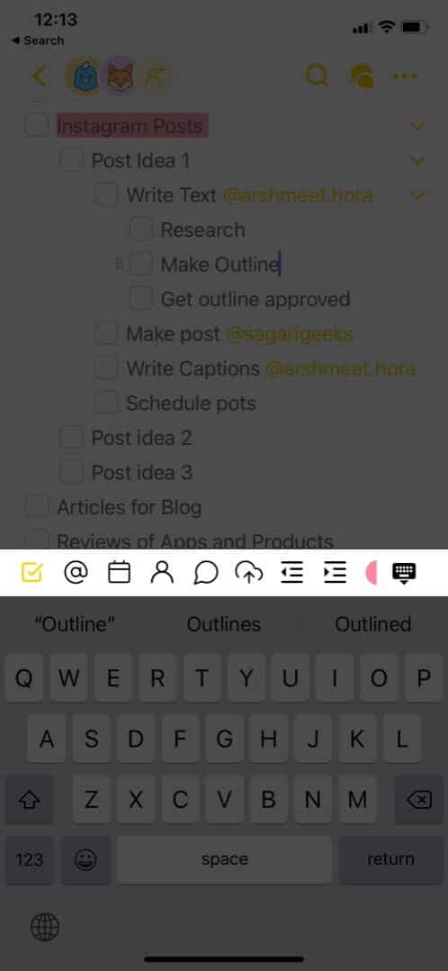 Customize tasks using features in taskade workspace app
