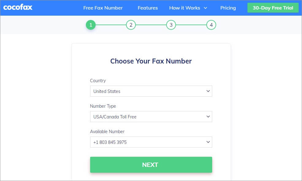 get free google fax number using cocofax