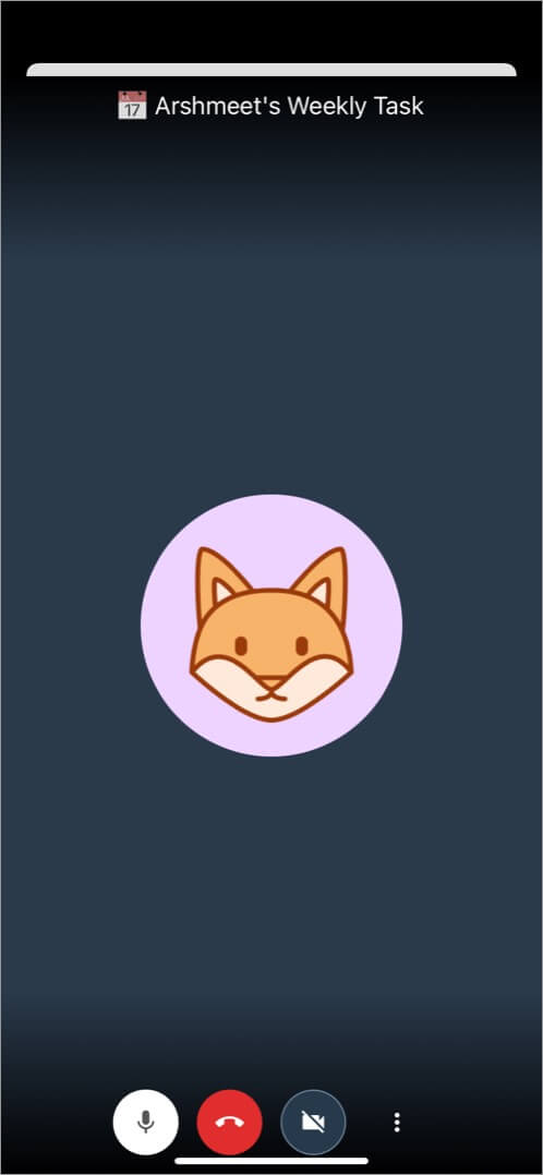 Make voice call or video call using taskade workspace app on iphone