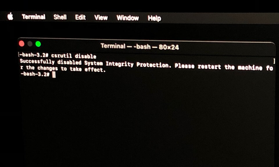 turn off system integrity protection on mac