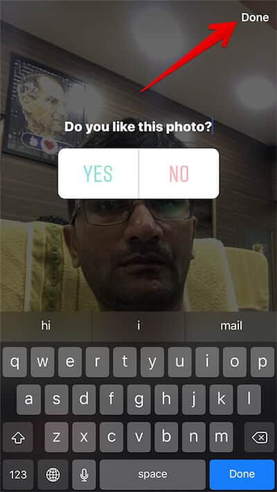 Create Poll in Instagram Stories on iPhone