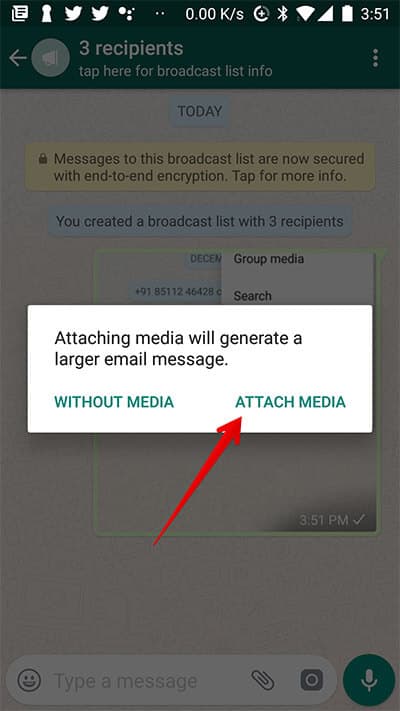 Export Android Chat with Media from Android Phone