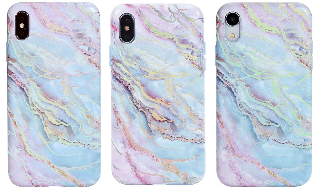 Velvet Caviar Holo Moonstone Marble iPhone Xs, Xs Max, and iPhone XR Case