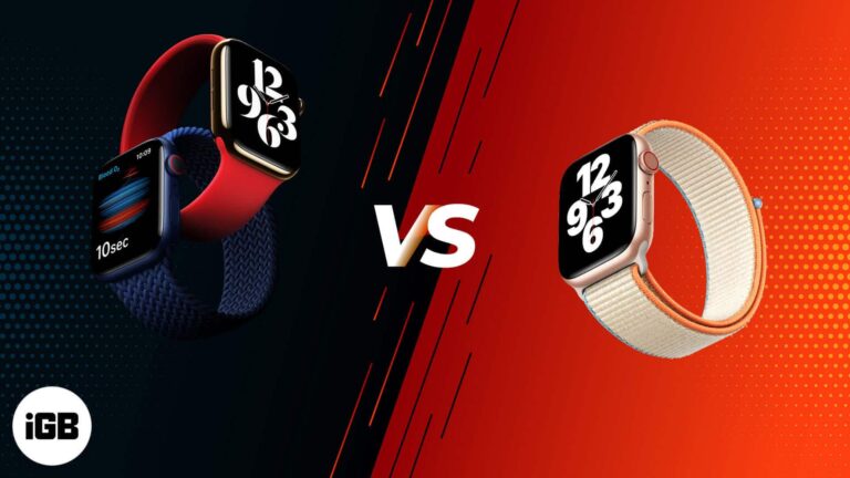 apple watch se vs apple watch series 6