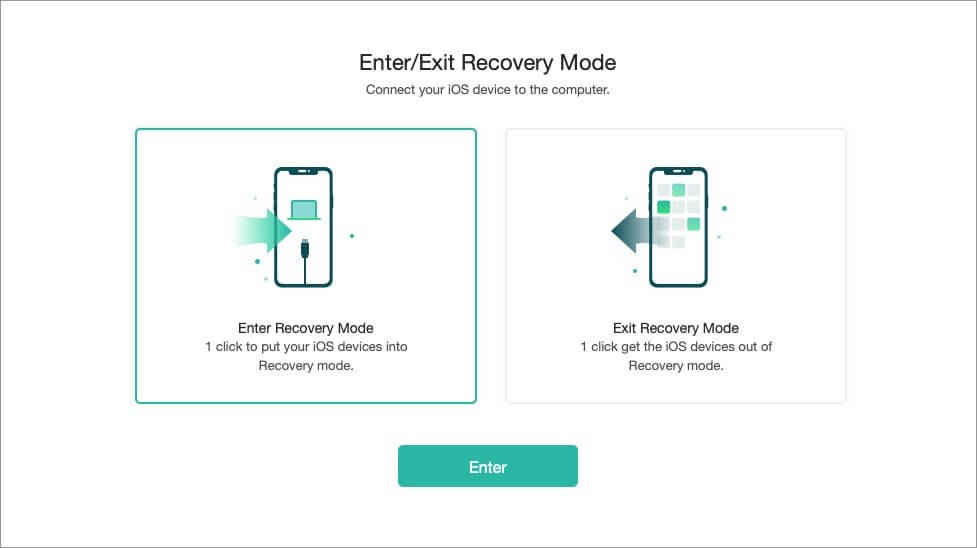enter or exit in recovery mode using anyfix software