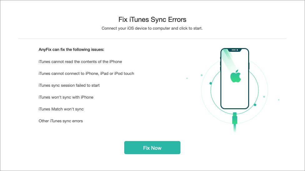 fix itunes sync errors with just one click using anyfix ios recovery software