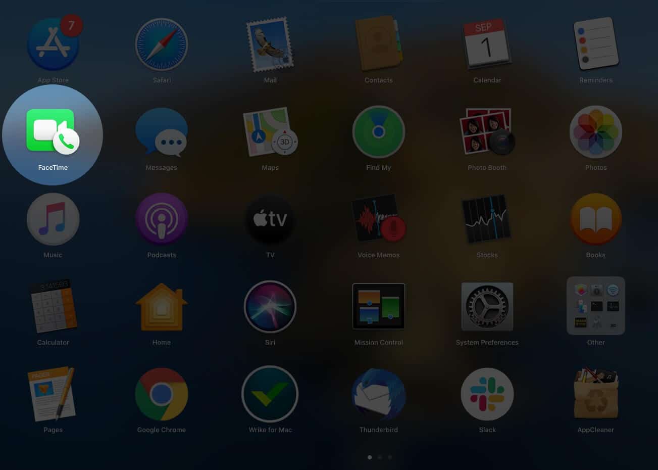 open facetime app on mac