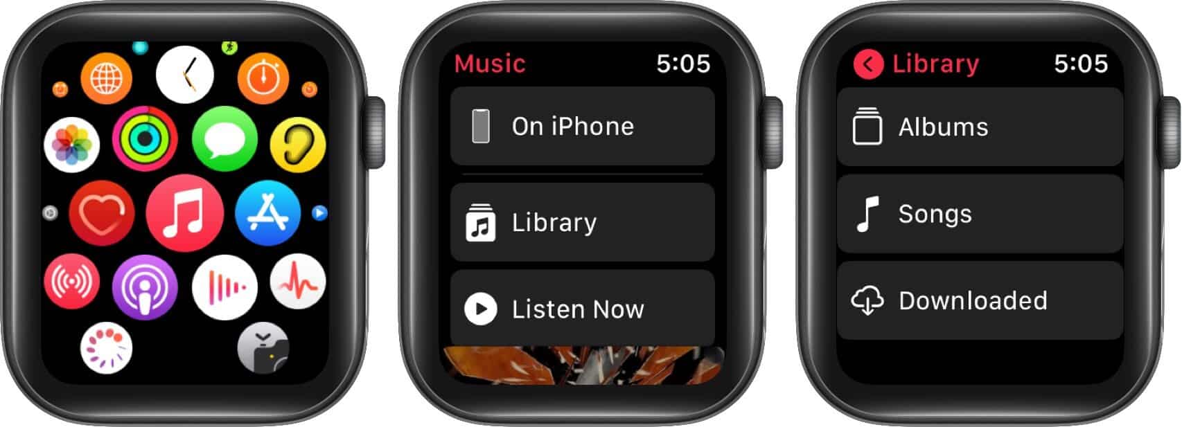 tap on music app in my watch tap then swipe left on item and tap on delete in watch app on iphone