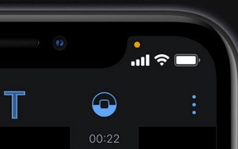 What do the Green and Orange dots mean on iPhone  - 49
