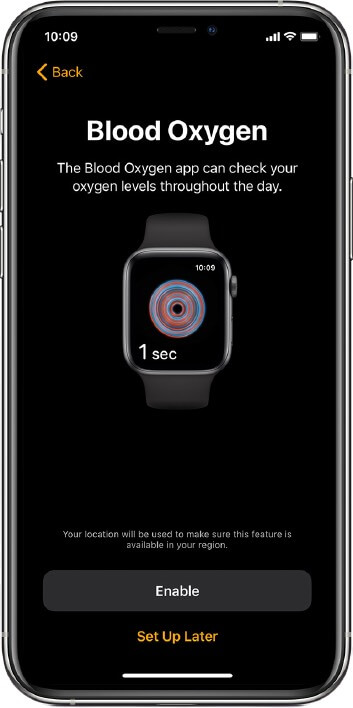 set up blood oxygen app on apple watch series 6