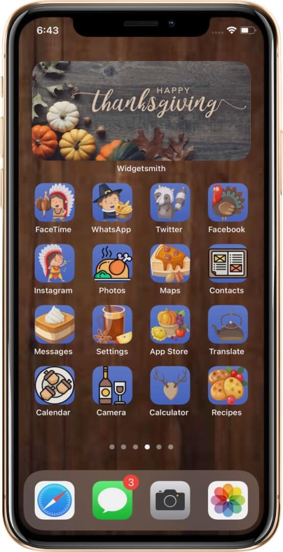 Thanksgiving Aesthetic App Icons for iPhone Running iOS 14