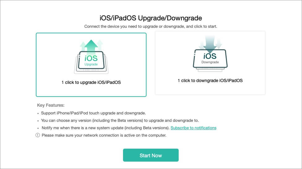use anyfix software to upgrade or downgrade ios with just one click 