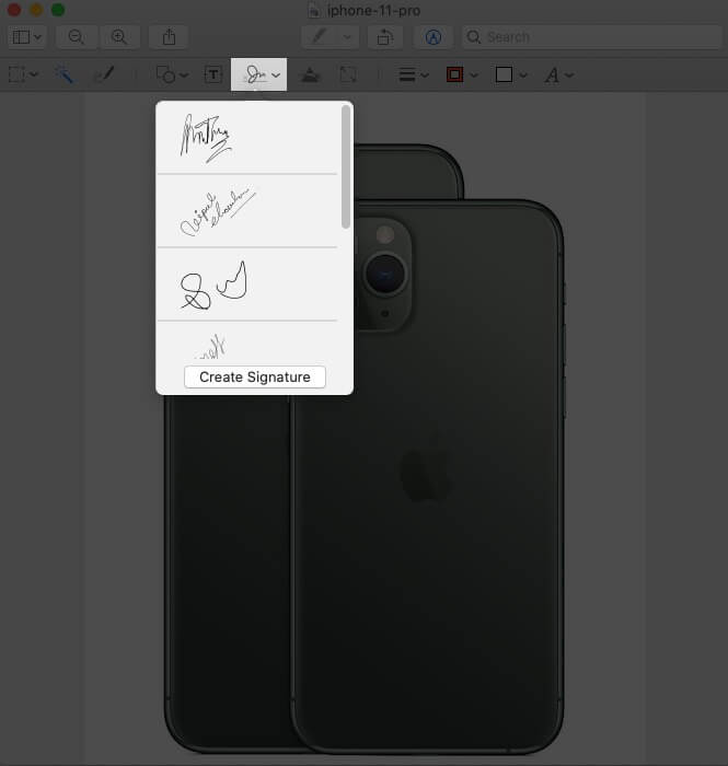 use signature tool to add signature to image in preview app on mac