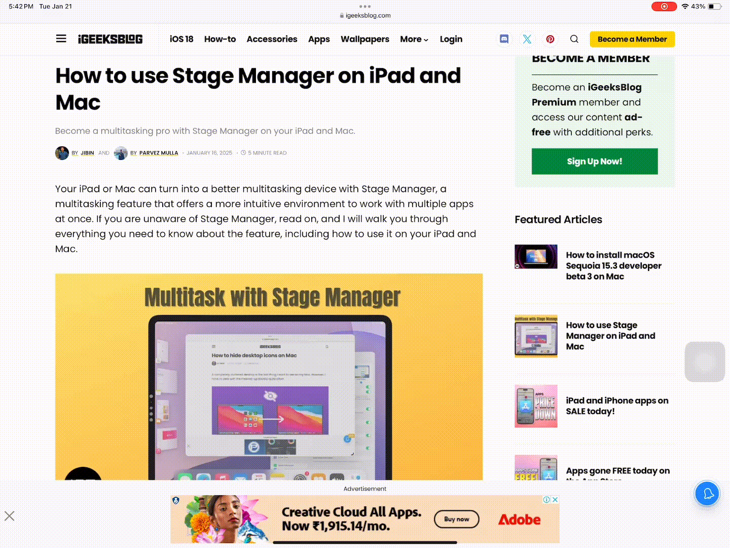 Cara menggunakan iPad Dock iPadOS 18 Berbilang tugas pada iPad dengan Dok