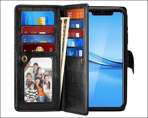 Pasonomi iPhone Xs PU Leather Wallet Case