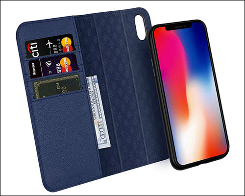 Zover Leather Wallet Case for iPhone Xs