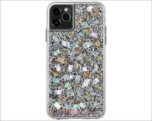 case-mate mother of pearl designer case for iphone 11, 11 pro and 11 pro max