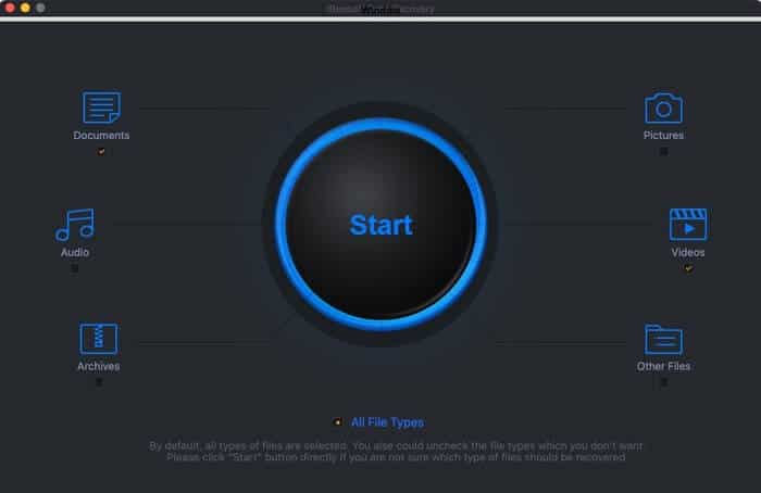 Click on Start in iBeesoft Data Recovery App