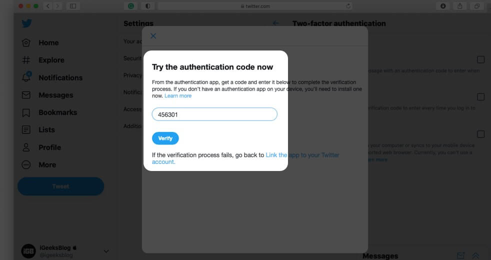 How to Enable 2FA for Twitter  Two Factor Authentication  - 42