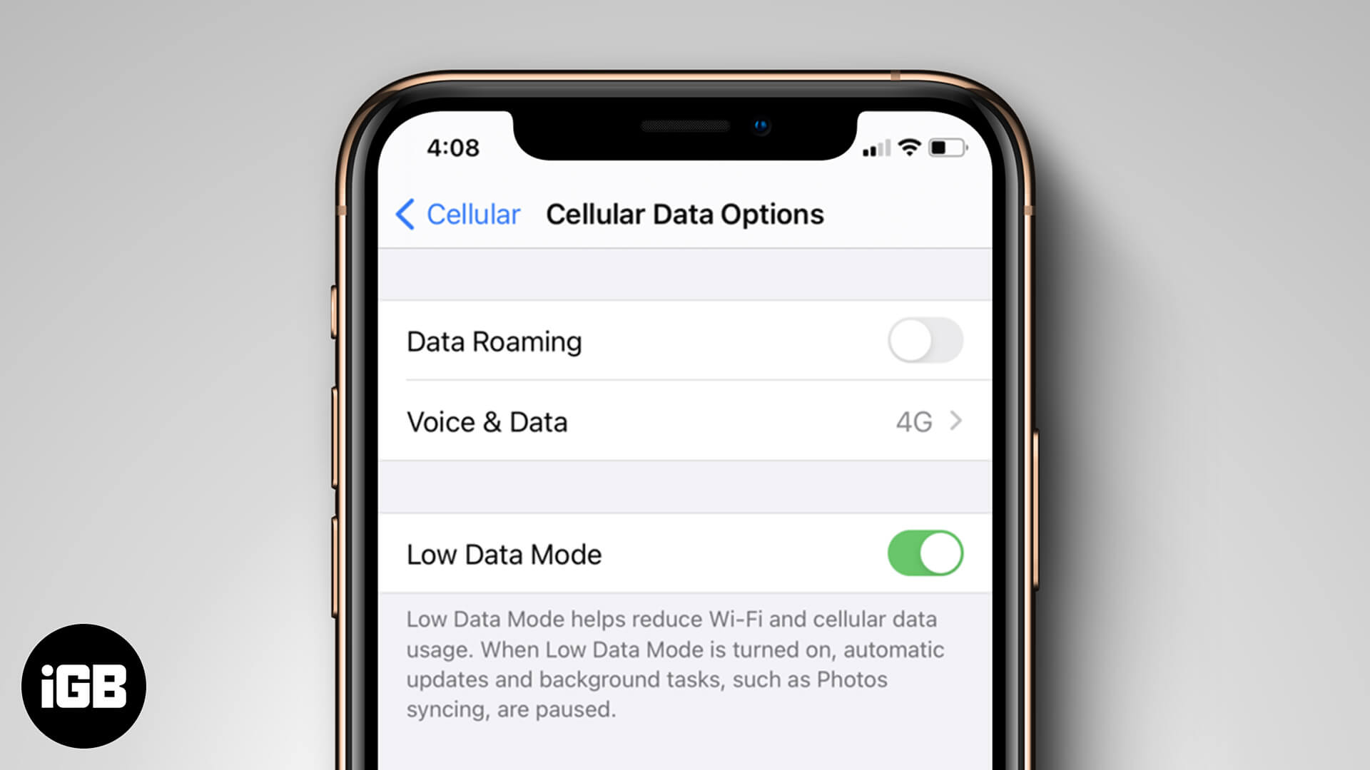 How to use low data mode on iphone