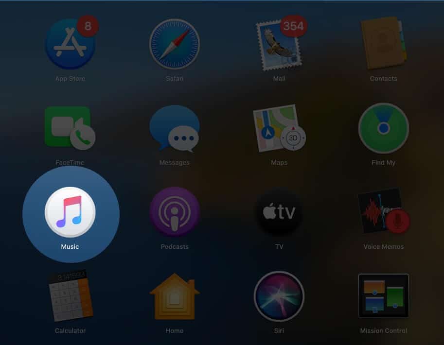 Open Music App on Mac