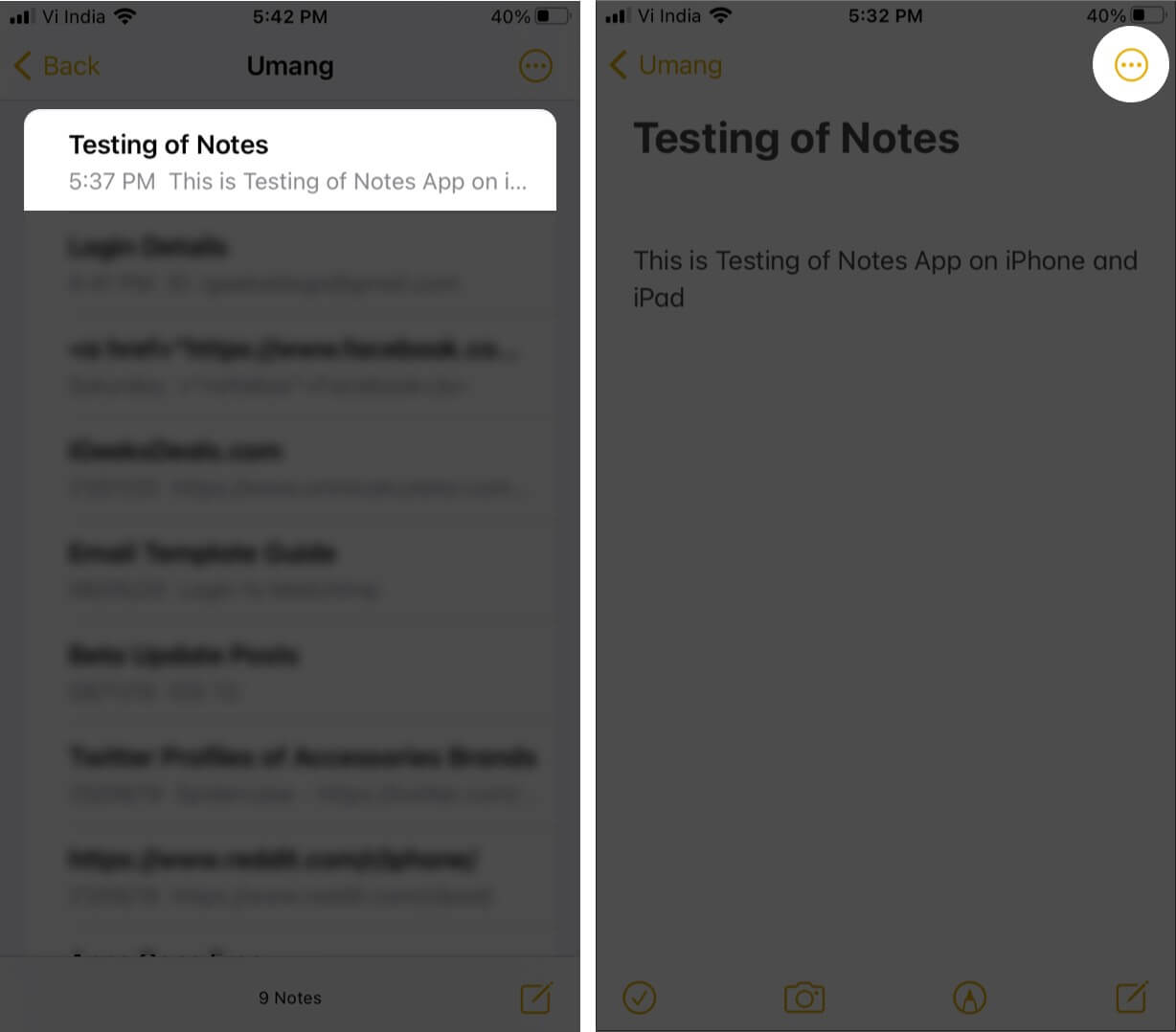 How to Search in the Notes App on iPhone and iPad - 84